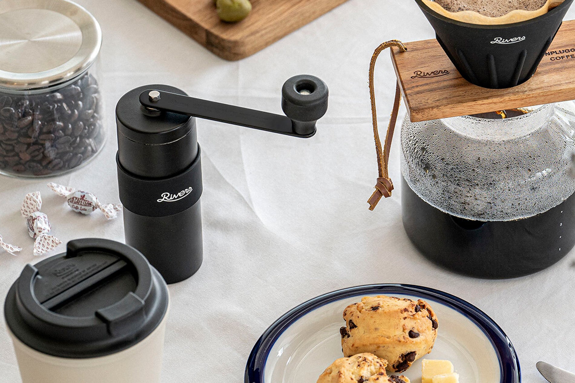 セットasigrip_gritコーヒーグラインダー グリット アシモクラフツ×リバーズがコラボ。あのコーヒーグラインダーを